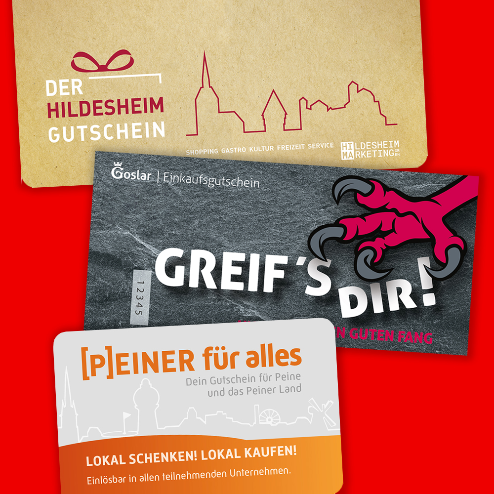 je 1 regionaler Einkaufsgutschein über 100 Euro